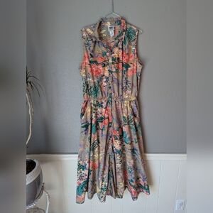 Together Tropical Floral Midi Dress